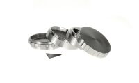 Black Leaf Pollinatorgrinder 4tlg - Propellerklingen - D 62 mm H 48 mm - Silber/Bronze