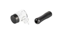 Metallpfeife Hammer "Super Heroes" mit Glaskopf L 10,5 cm - Grau