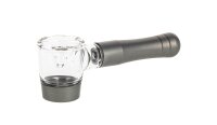 Metallpfeife Hammer "Super Heroes" mit Glaskopf L 10,5 cm - Grau