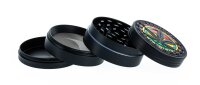 Pollinator Grinder "Rasta Hanfblatt" D 50 mm - Schwarz