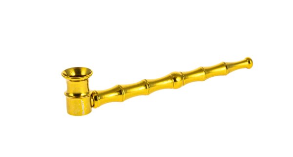 Purpfeife Bambus "GHODT" L 13 cm - Gold