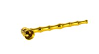 Purpfeife Bambus "GHODT" L 13 cm - Gold