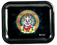 Black Leaf Rolling Tray "Ganesha" 34x27,5x2,7 cm - Medium