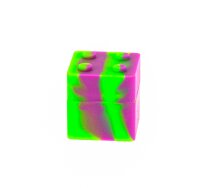 Silikondose "Legostein" 3x3 cm Farbe: Lila/Grün