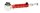 Black Leaf Glaspfeife/Glasvaporizer 2tlg. - L 15 cm Farbe: Rot/Blau - ink. Glassieb