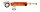 Black Leaf Glaspfeife/Glasvaporizer 2tlg. - L 15 cm Farbe: Rot/Blau - ink. Glassieb