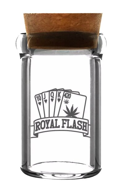 Glasbehälter mit Korken "Royal THC" H 8,5 D 4,5 cm