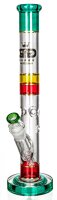 Grace Glass Glasbong HAMMER - Rasta Tube - 29,2er auf 18,8er H 49 cm D 51 mm WS 5 mm