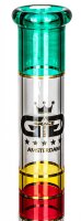 Grace Glass Glasbong HAMMER - Rasta Tube - 29,2er auf 18,8er H 49 cm D 51 mm WS 5 mm