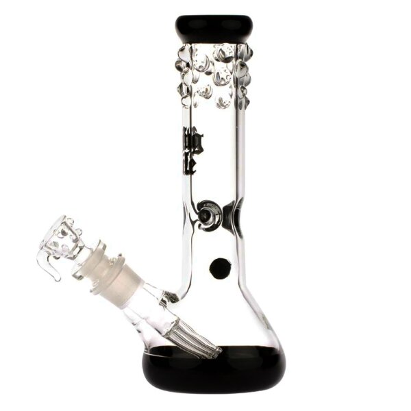 Thug Life Glasbong -29,2er auf 18,8er Black Frog - H 30 cm D 50 mm - Schwarze Farbakzente - ICE