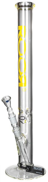 ROOR Glasbong 18,8er H 55 cm WS 5 mm; Fairmaster gelb ICE mit Kickloch