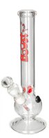 Boost Glasbong 14,5er - Bouncer - H 32 cm D 40 mm WS 5 mm - Rot/Klar - ICE