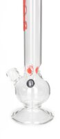 Boost Glasbong 14,5er - Bouncer - H 32 cm D 40 mm WS 5 mm - Rot/Klar - ICE