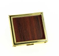 Nasen Set H 7 x 6 x 1,5 cm Eckig Gold mit Holz im Deckel