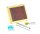 Nasen Set H 7 x 6 x 1,5 cm Eckig Gold mit Holz im Deckel