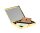 Nasen Set H 7 x 6 x 1,5 cm Eckig Gold mit Holz im Deckel