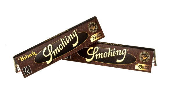 Smoking Brown - unbleached- King Size Slim - 33 Blättchen