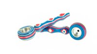 Holzpfeife "Bunte Formen" L 9 cm - versch. Farben