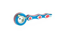 Holzpfeife "Bunte Formen" L 9 cm - versch. Farben