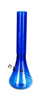 Acrylbong Blau "Erlenmeyerkolben" mit Eis H 32 cm D 4,0 cm