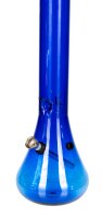 Acrylbong Blau "Erlenmeyerkolben" mit Eis H 32 cm D 4,0 cm