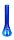 Acrylbong Blau "Erlenmeyerkolben" mit Eis H 32 cm D 4,0 cm