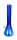 Acrylbong Blau "Erlenmeyerkolben" mit Eis H 32 cm D 4,0 cm
