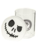 Heisenberg Glasdose mit Silikondeckel H 5 cm D 4 cm (45ml Volumen) - Totenkopf (Jack)