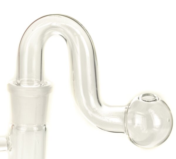 Glas Öl Adapter Aufsatz Kugel, gebogen NS 18,8