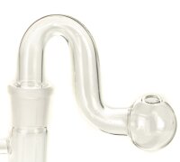 Glas Öl Adapter Aufsatz Kugel, gebogen NS 18,8