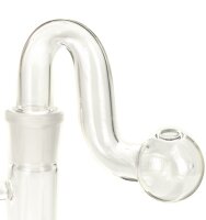 Glas Öl Adapter Aufsatz Kugel, gebogen NS 18,8