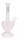 GHODT Glasbong 18,8er auf 14,5er - Herz Bong - H 21 cm - Pink