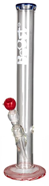 Boost Glasbong 18,8er - Cane Color - H 49 cm D 50 mm WS 5 mm - Rot/Blau/Klar