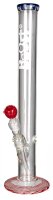 Boost Glasbong 18,8er - Cane Color - H 49 cm D 50 mm WS 5 mm - Rot/Blau/Klar