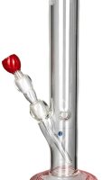 Boost Glasbong 18,8er - Cane Color - H 49 cm D 50 mm WS 5 mm - Rot/Blau/Klar
