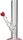 Boost Glasbong 18,8er - Cane Color - H 49 cm D 50 mm WS 5 mm - Rot/Blau/Klar