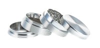 Metallgrinder "Ripped" Pollinator/Sieb H 37 mm D 45 mm - Silber