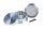 Metallgrinder "Ripped" Pollinator/Sieb H 37 mm D 45 mm - Silber