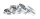 Metallgrinder "Ripped" Pollinator/Sieb H 37 mm D 45 mm - Silber