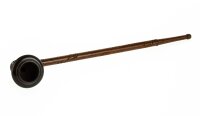 Purpfeife aus Rosenholz geschnitzt L 27 cm steckbar