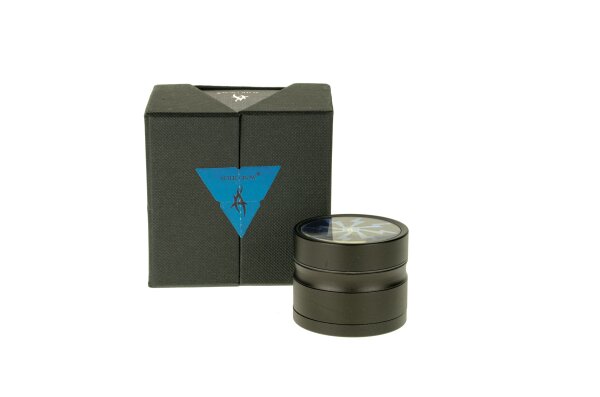 Thorinder Mini - Pollinator/Sieb Grinder H 42 mm D 50 mm - Farbe: Schwarz/Blau