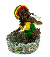 Rasta Aschenbecher "Rastaman mit Wanne" H 10,5 cm
