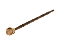 Holzpfeife "Zippsy" mit Steinkopf eckig - L 27 cm