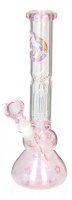 Glasbong Black Leaf Bitchbong 18,8er auf 14,5er - H 30 cm WS 3,5 mm - ink. Kawumm im Koffer