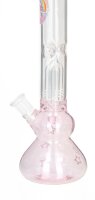 Glasbong Black Leaf Bitchbong 18,8er auf 14,5er - H 30 cm WS 3,5 mm - ink. Kawumm im Koffer