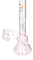 Glasbong Black Leaf Bitchbong 18,8er auf 14,5er - H 30 cm WS 3,5 mm - ink. Kawumm im Koffer