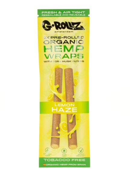 G-Rollz - Hanf Blunt - Lemon Haze - vorgerollt mit Maisfilter - 2 Stück