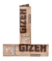 GIZEH Brown - King Size Slim - 34 Blättchen + 34 Filtertips