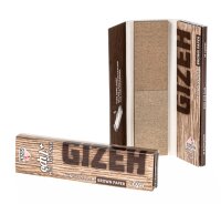 GIZEH Brown - King Size Slim - 34 Blättchen + 34 Filtertips