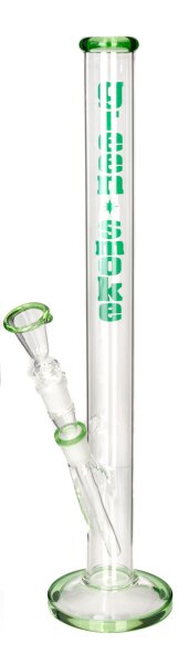BamBamBhole Glasbong 18,8er H 46 cm gerader aufbau "Green Smoke"